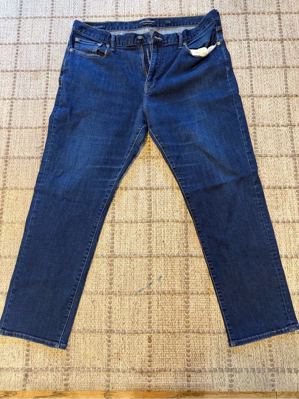 Lucky Brand Men's Dark Blue Slim Straight Jeans